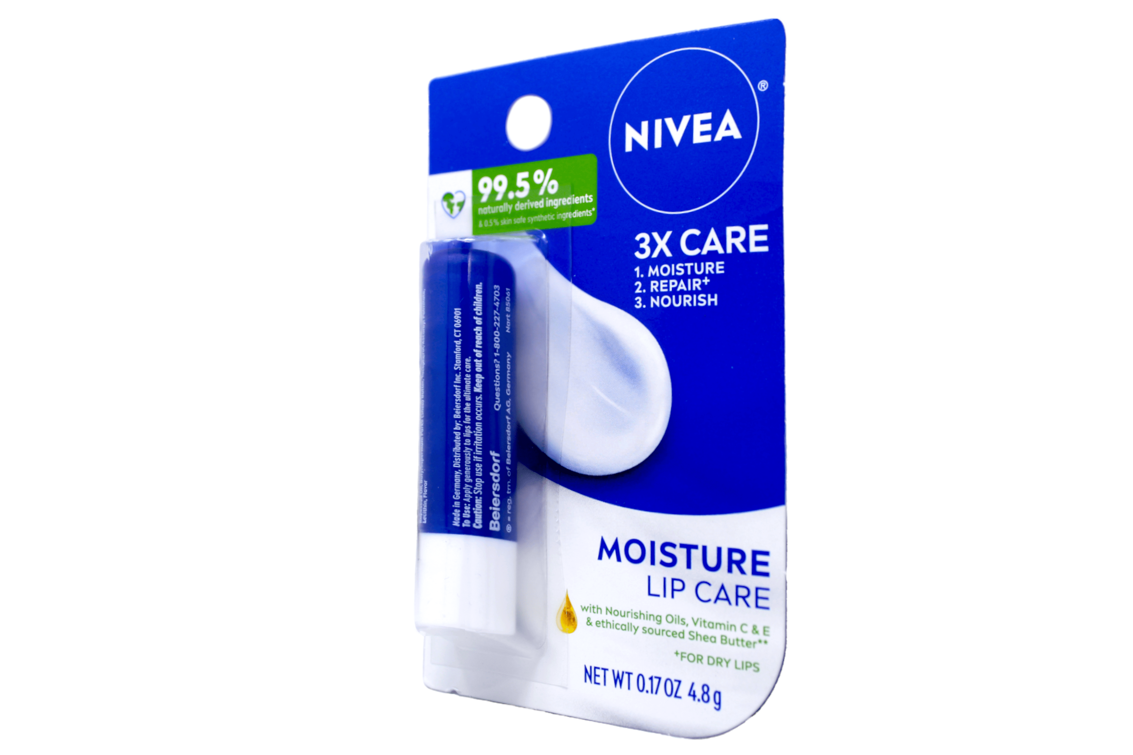 NIVEA A Kiss of Moisture Essential Lip Care 0.17 oz (Pack of