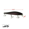thumbnail image 3 of Tackle HD 2-Pack Fiddle-Styx Magnum Jerkbait, 5 1/2" x 5/8" Suspending Jerk Baits, Freshwater or Saltwater Fishing Lures, Trout, Crappie, Walleye, or Bass Lures, Black Shad, 3 of 3