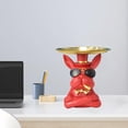 thumbnail image 4 of GROWTH TANK Conteneur de Bureau en Résine Sculpture de Chien Porte-Clés Boîte de Rangement Rouge, 4 of 9