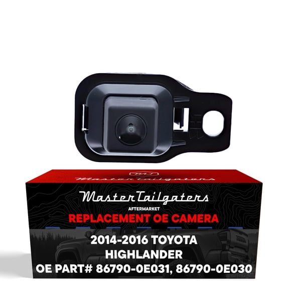 Master Tailgaters Replacement for Toyota Highlander   Hybrid w/o AVM (2014-2016) Backup Camera OE Part # 86790-0E031, 86790-0E030