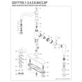 thumbnail image 6 of Kingston Brass GSY7705ACLSP American Classic Single-Handle 2-or-4 Hole Deck Mount Kitchen Faucet with Side Sprayer in Oil Rubbed Bronze, 6 of 7