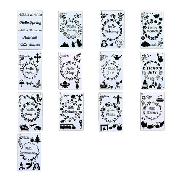 13 PPCS Monthly Journal Kit Planner Plannices Plantillas de álbumes de recortes para planificación del diario