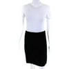 Pre-owned|Escada Womens Knee Length Velvet Pencil Skirt Black Size EU 36