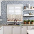 thumbnail image 3 of Kitchen Curtains Set, Vintage Spring Floral Kitchen Curtains and Valances Set, Farmhouse Summer Botanical Rod Pocket Tier Curtains 36 Inch Length for Cafe/Bedroom Windows, 3 of 6