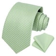 thumbnail image 5 of HISDERN Mens Ties Plaid Tie and Pocket Square Set Woven Formal Checkered Neckties & Handkerchief, 5 of 7