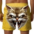 thumbnail image 4 of Purcolt Mens Swim Trunks Funny Cat Printed Beach Board Shorts Summer Athletic Running Shorts with Pockets, 4 of 6