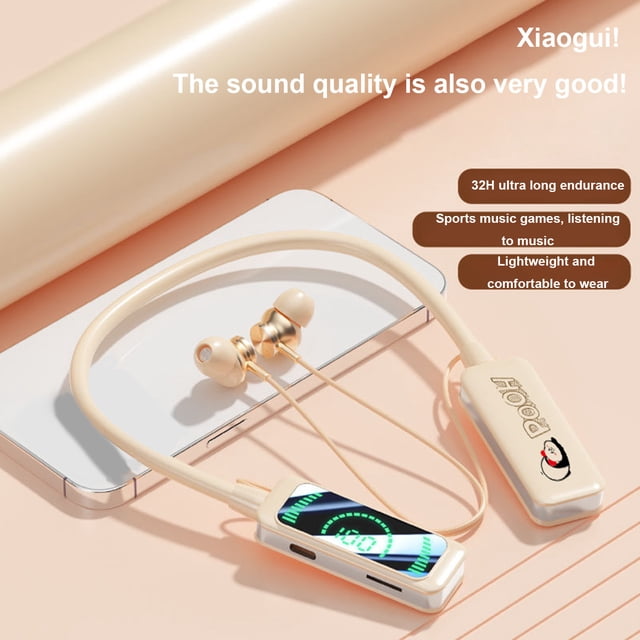 Xihbxyly Especiales Del Día Auriculares Deportivos con Conexiones Bluetooth, Intrusivos Inteligentes, Intrauditivos, Inalámbricos, En Cuello Magnético y Batería de Larga Duración