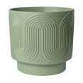 thumbnail image 2 of (2 pack) Better Homes & Gardens Pottery 12" Amy Wave Ceramic Planter, Green, 2 of 9