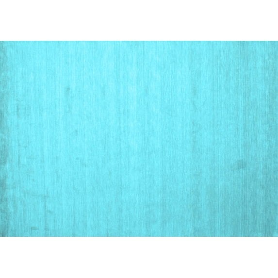 Ahgly Company Indoor Rectangle Solid Light Blue Modern Area Rugs, 5' x 7'