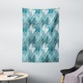 thumbnail image 1 of Grunge Tapestry, Butterflies Pattern Checkered Backdrop Animal Spring Season Inspirations, Wall Hanging for Bedroom Living Room Dorm Decor, 40W X 60L Inches, Pale Blue Teal Grey, by Ambesonne, 1 of 2