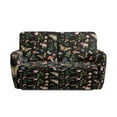 thumbnail image 2 of Jiueut Butterfly Mushroom Flower Print Recliner Loveseat Covers, Soft Reclining Chair Covers Stain Resistant Sofa Slipcover with Side Storage Pocket for Dining Room Office Club, 2 of 7
