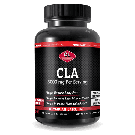 Olympian Labs CLA 3000 mg Metabolism Booster Weight Loss Supplement, Softgels, 90 Ct