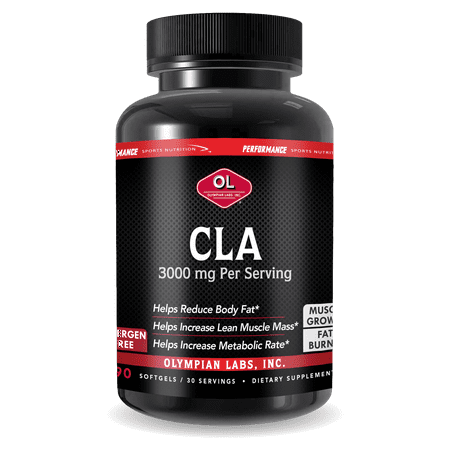 Olympian Labs CLA 3000 mg Metabolism Booster Weight Loss Supplement, Softgels, 90