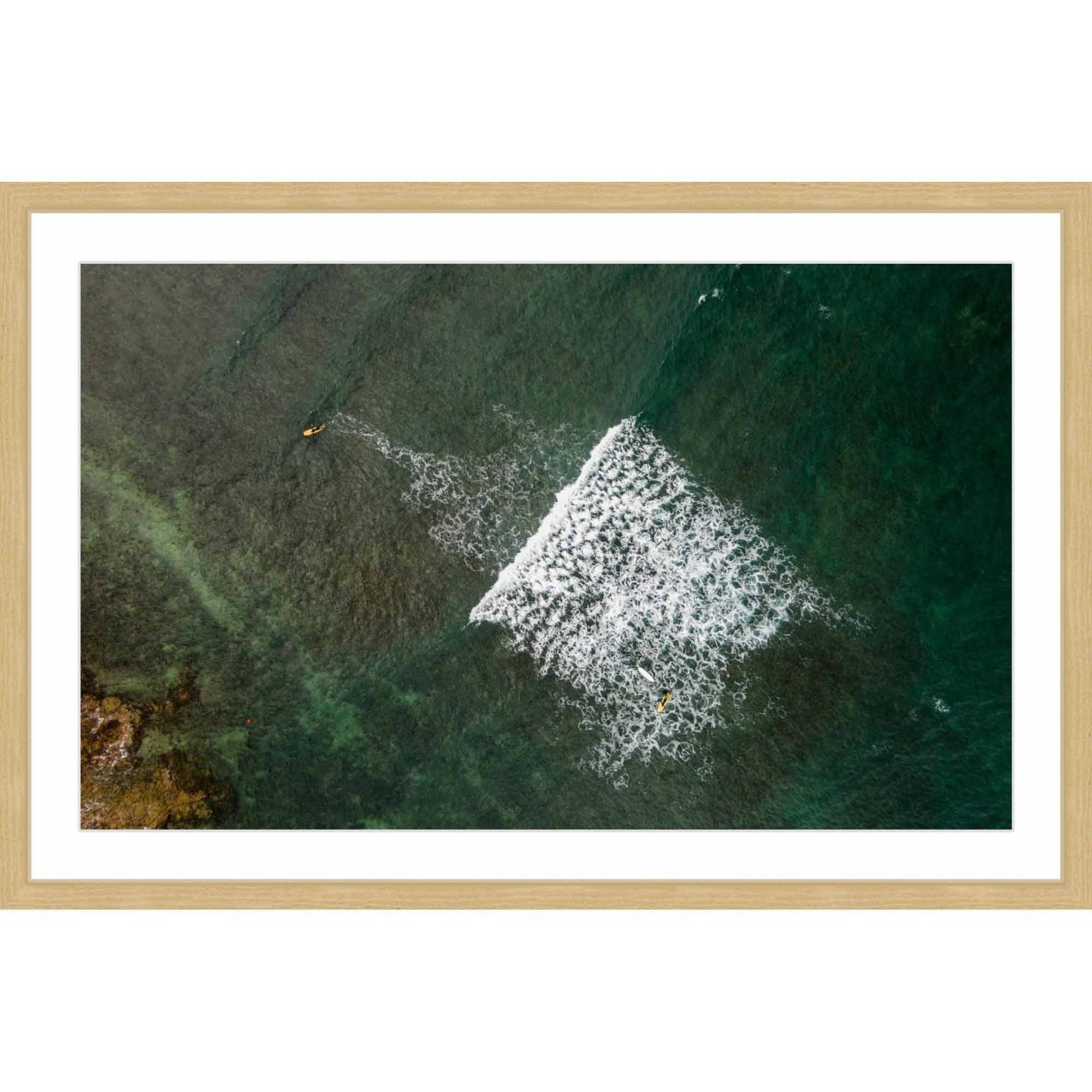 Marmont Hill "Lost In The Waves" By Karolis Janulis Framed Painting Art Print, 18.0" x 1.5"
