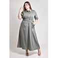 thumbnail image 1 of Vestido camisero largo Roman Fashion /Tallas Extras, 3829 (Verde militar) verde oscuro 40, 1 of 6