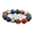 thumbnail image 2 of Pulsera de cristal hecha a mano con cuentas de rosario, pulsera elástica de meditación de yoga para hombres y mujeres, 2 of 5