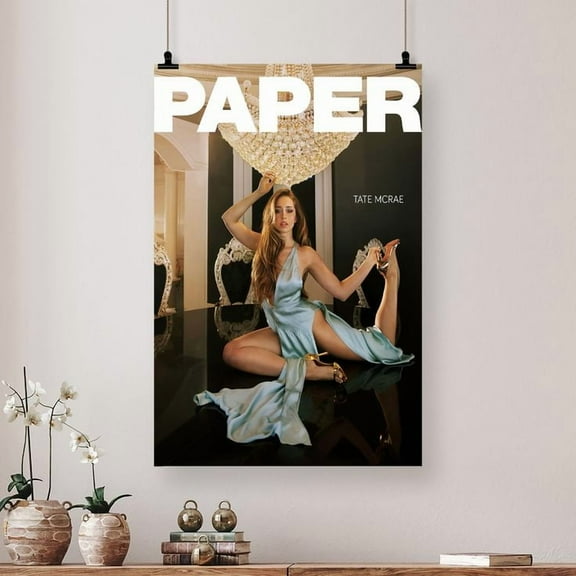 Music Poster Tate Mcrae Paper Magazine Retro Style - Size 24''x36'' - Kiloa