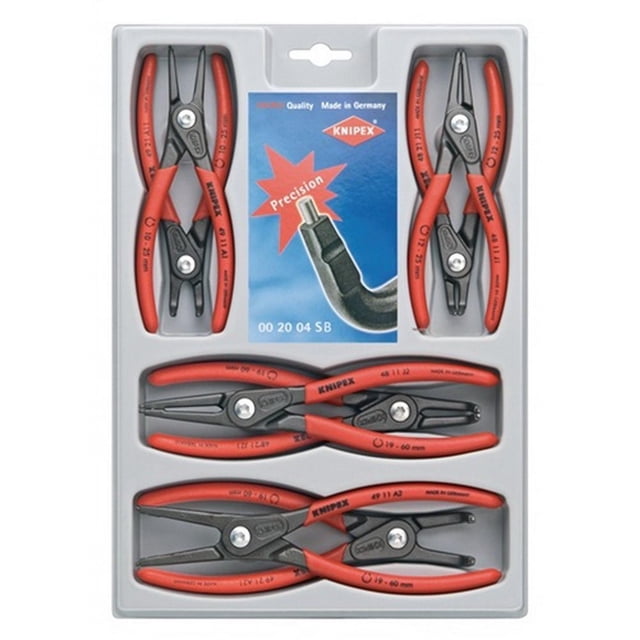 KNIPEX 00 20 04 SB Juego de pinzas de precisión para anillos de retención 295 mm