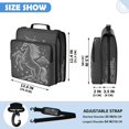 thumbnail image 3 of Zipper Binder with Shoulder Strap 2 inch 3 Ring Waterproof File Folder Organizer Bag 500 Sheet Unicorn Made Of White Dots, 3 of 8