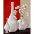 thumbnail image 2 of Kruskamp, Janet 26x32 Black Ornate Wood Framed with Double Matting Museum Art Print Titled - Silverleaf and Poppies I, 2 of 4