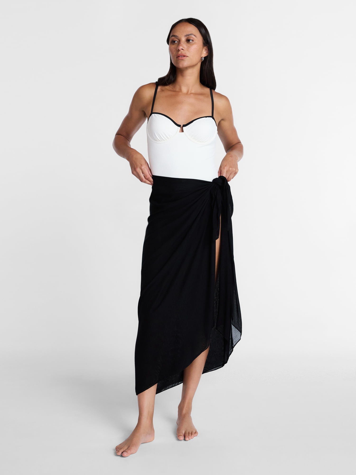 Time and Tru Women’s Solid Pareo, One Size