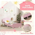 thumbnail image 4 of Qaba Cadre de Lit Simple pour Enfants, Lit Plateforme pour Tout-Petit en Forme d'Ours, Rose, 4 of 10