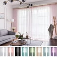thumbnail image 3 of DISHAN Easy to Install Window Curtain - Solid Color - 100x250cm - Living Room Tulle Window Drapes - Home Decor, 3 of 8