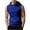 Blue, variant on Wyobmus Mens Sleeveless Hooded Sweatshirts Summer Casual Solid Color Hooded Tank Tops Bodybuilding Muscle Sport Shirts Blue