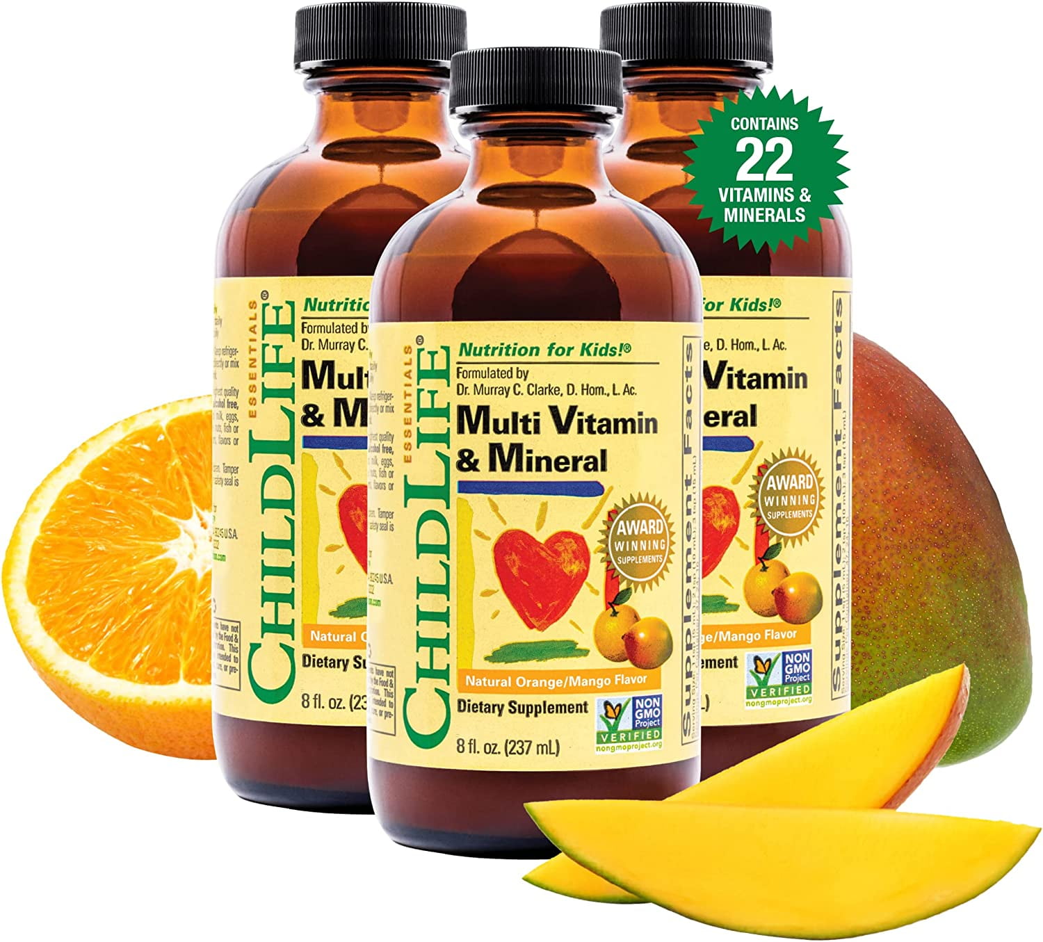 CHILDLIFE ESSENTIALS Multi Vitamin & Mineral, Natural Orange/Mango