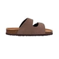 thumbnail image 1 of cUSHIONAIRE Womens, Lane Slide Sandals Brown 8 M, 1 of 4