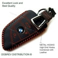 thumbnail image 4 of Genuine Leather Cover Remote Protecto Fob Case Hook Holder Fit for BMW  Key (red), 4 of 6