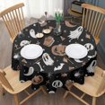 thumbnail image 3 of Vintage Halloween Pattern Round Tablecloth 60"x60",Wrinkle Wipeable Table Cloth for Kitchen Dining Room Picnic Patio Party, 3 of 6