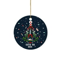 Lazaofficial Personalized Christmas Ornaments, Custom Name Ornaments, Nurse Christmas Ornament, 2024 Christmas Ornaments, Nurse Gifts, Graduation Gifts