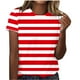 thumbnail image 2 of Fiudx Tops para Mujer Camiseta Informal de Manga Corta con Cuello Redondo y Estampado a La Moda para Mujer, 2 of 4