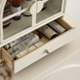 thumbnail image 4 of Gabinete de almacenamiento de cajón de cosméticos estilo ins de hierro forjado pequeño de escritorio con estante de Color dopamina, 4 of 4