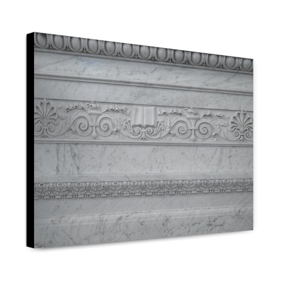 Canvas Print: Great Hall. Detail Of Carved Frieze And Moldings. Library Of