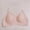 Beige, variant on Women's Halter Thin Spaghetti Strap V-Neck Naked Sense Seamless Wireless Bra, Convertible Back Invisible Light Support Daily Bra Beige XL
