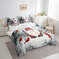 thumbnail image 3 of Castle Fairy Cartoon Xmas Gnome 7 Pieces Bedding Comforter Set for Preppy Children Teens,Happy New Year Full Bedding Set Lightweight,Merry Christmas Cardinal Bird Fitted Sheet Flat Sheet, 3 of 8
