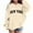 Beige, variant on New York Hoodies for Girl Fall Winter Long Sleeve Casual Graphic Hooded Sweatshirt with Pockets Kids Pullover Tops