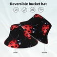 thumbnail image 5 of Naloa Beautiful Red Ladybug Reflective Double-Sided Bucket Hat, Sun Hat, Soft and Breathable for Gardening, Beaching, Camping, Hiking, Fishing, 5 of 9