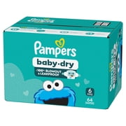 Pampers Baby Dry Baby Diapers Size 6, 64 Count (Select for More Options)