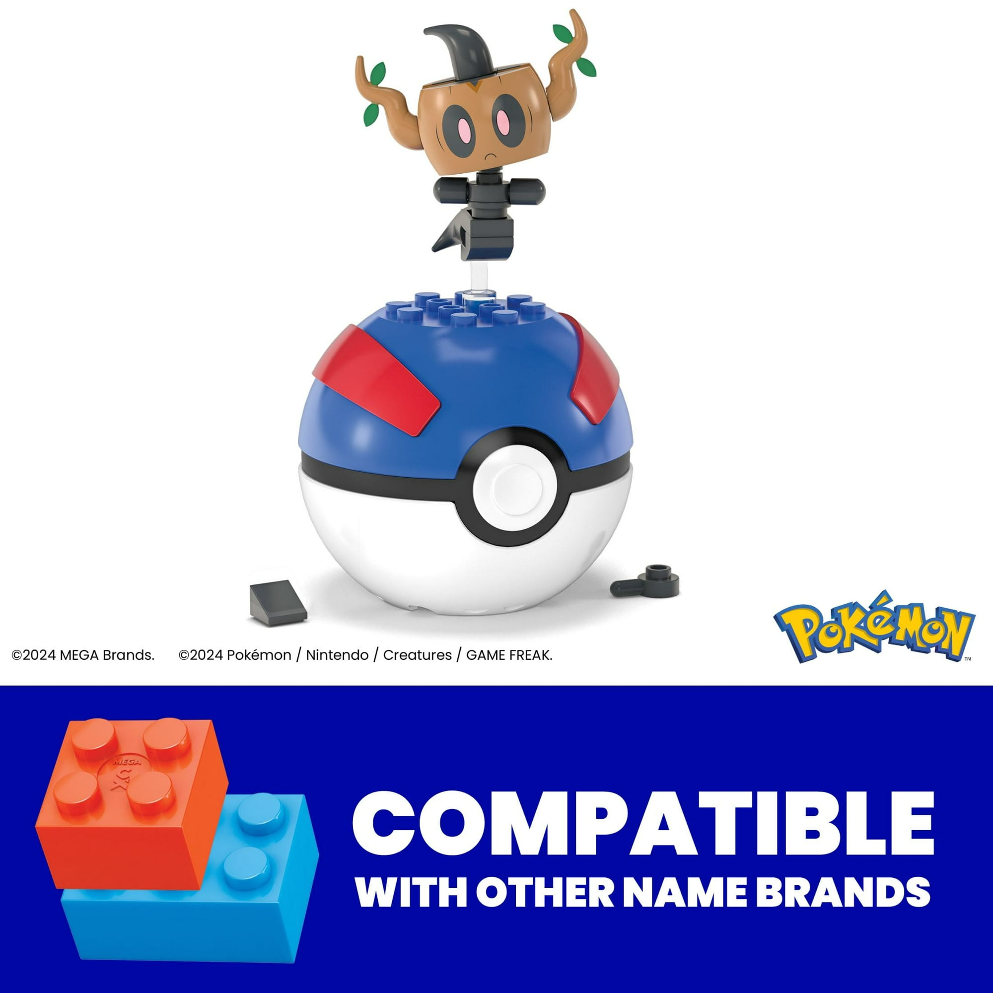 MEGA Pokémon Phantump Building Toy Kit, Poseable Action Figure (25 Pieces) for Kids