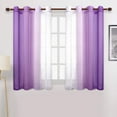 thumbnail image 1 of UKAP Rideaux Traitements Rideaux Décoration Maison Voile Transparent Luxe Intérieur Violet 132x183cm/52*72 Po, 1 of 5