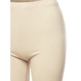 thumbnail image 4 of A2Y Women's Basic Solid Premium Cotton Mid Thigh High Rise Biker Bermuda Shorts Taupe L, 4 of 5