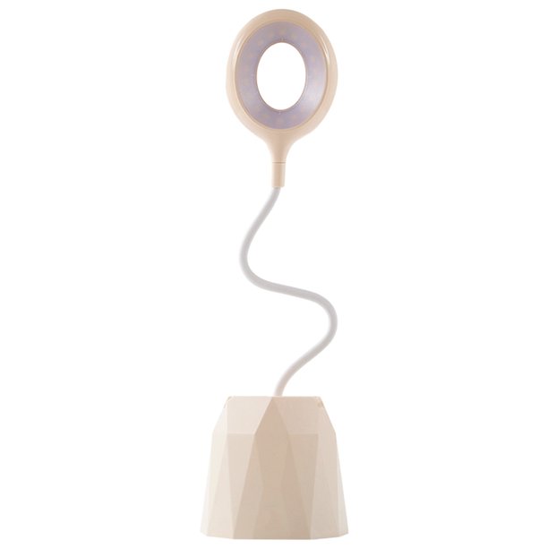 Creative LED Desk Night Light Regulable USB Mobile Pen Holder Lámpara (Beige) Tmvgtek Iluminación del hogar multifuncional