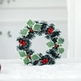 thumbnail image 6 of Grrvtrz Artificial Winter Wreath Christmas Wreath Artificial Hanging Wreath Suitable for Front Door Fireplace Stair Railing Christmas Party Decoration,Holiday Products,Christmas Decorations, 6 of 6