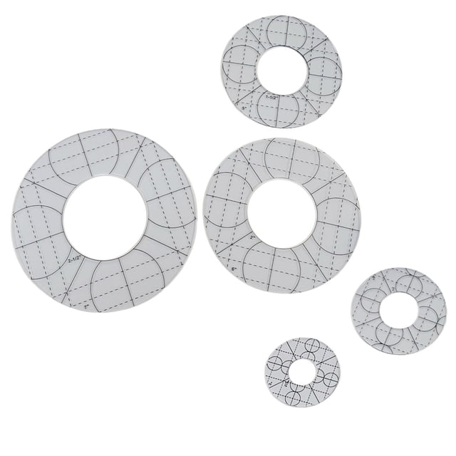 veasfak Quilting Embroidery Template Motion Acrylic Patchwork Cutting Frames Quilt Ruler for Domestic Sewing Machine Pattern Maker DIY Cutting Craft Round