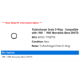 thumbnail image 2 of Turbocharger Drain O-Ring - Compatible with 1981 - 1985 Mercedes-Benz 300TD 1982 1983 1984, 2 of 2