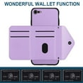thumbnail image 5 of Allytech iPhone SE 2022/2020 3rd 2nd Gen Case Wallet with Shoulder Strap, Luxury Back Cover for Girls Women PU Leather Shockproof Cards Holder Stand Magnetic Closure Case for Apple iPhone 7 8,Purple, 5 of 9