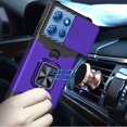 thumbnail image 2 of For Motorola Moto G 5G 2025 Multi-Functional Card Magnetic Ring Stand Hybrid Camera Case Cover - Dark Purple, 2 of 3